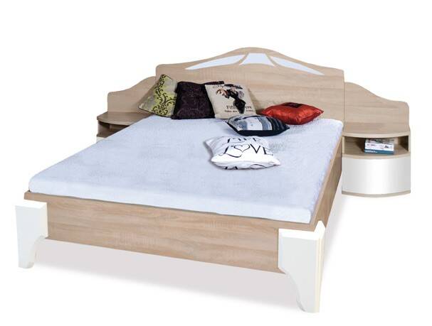 DOME DL2-4 łóżko  sonoma + biały (Zdjęcie 1)