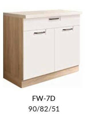 FW-7D WHITE (dolna szufl.+półka) 