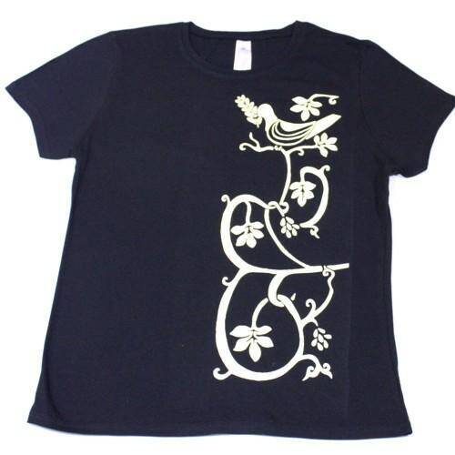 T-shirt Gołąb z gałązką oliwną czarna S (Zdjęcie 1)