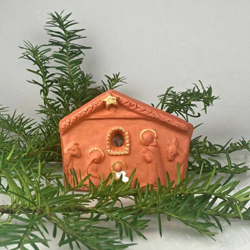 Płaskorzeźba ceramiczna, Szopka
