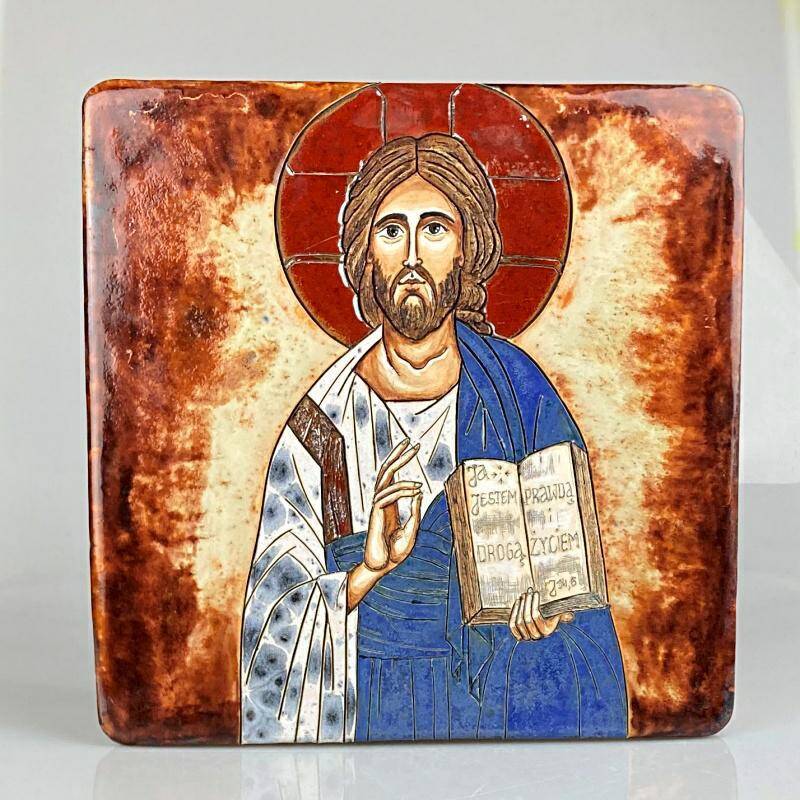 Ikona Chrystus Pantokrator 30 cm x 30 cm