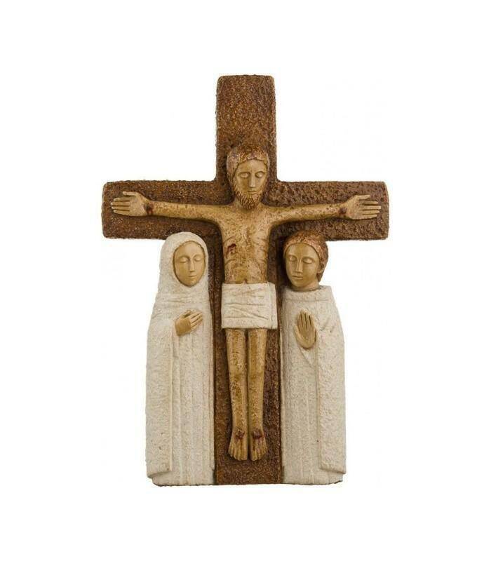 Krzyż kamienny z Matką i Janem