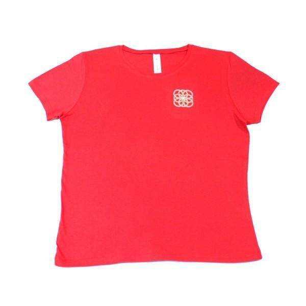T-shirt damski Margerytka czerwony XXL (Zdjęcie 1)
