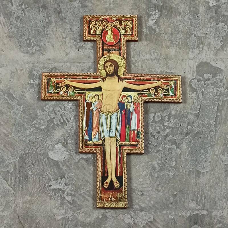 Ikona naklejana Krzyż San Damiano