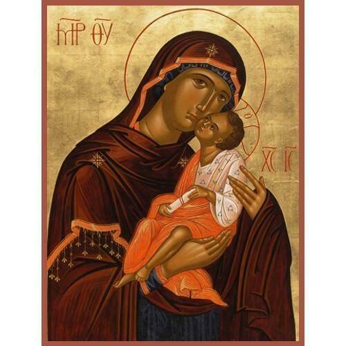 Ikona Matki Bożej Eleusy bordowa