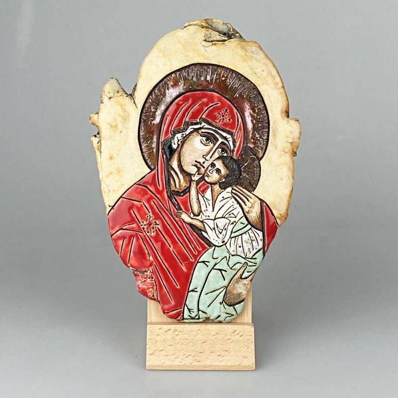 Ikona Matki Bożej Eleusy 15 cm x 13 cm