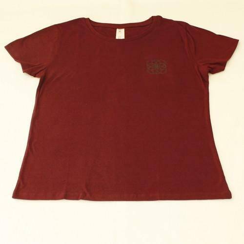 T-shirt damski Margerytka burgund XL