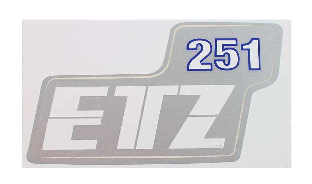 Naklejka MZ ETZ 251- srebrno- niebieska (Zdjęcie 1)