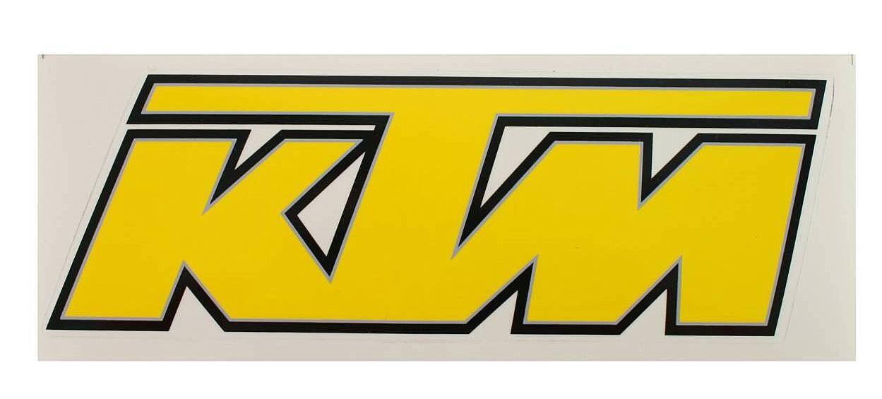 Naklejka KTM- żółta, duża