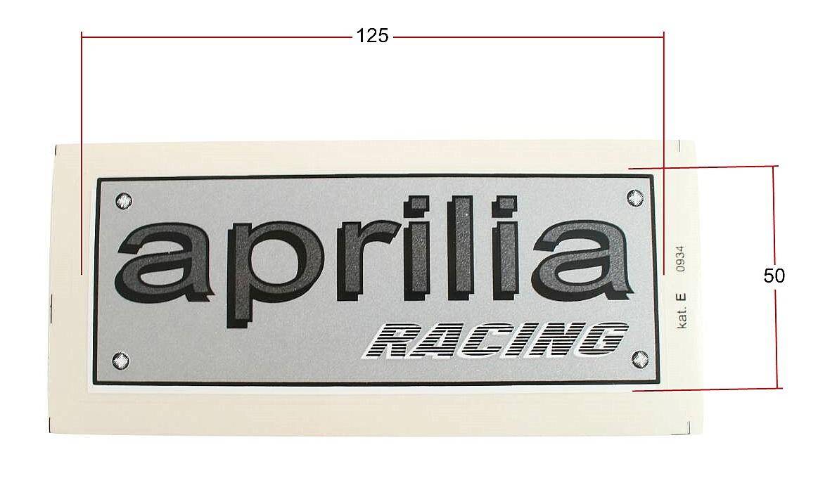 Naklejka APRILIA Racing- srebrna, szara (Zdjęcie 2)