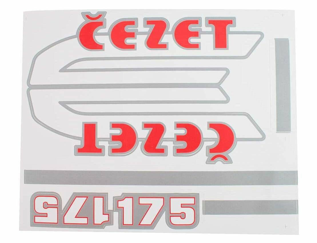 Naklejka CZ 175- biało- czerwona kpl.