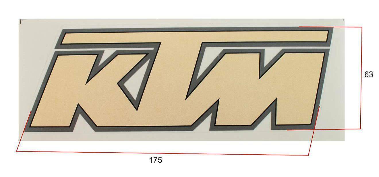 Naklejka KTM- złota, duża (Zdjęcie 2)