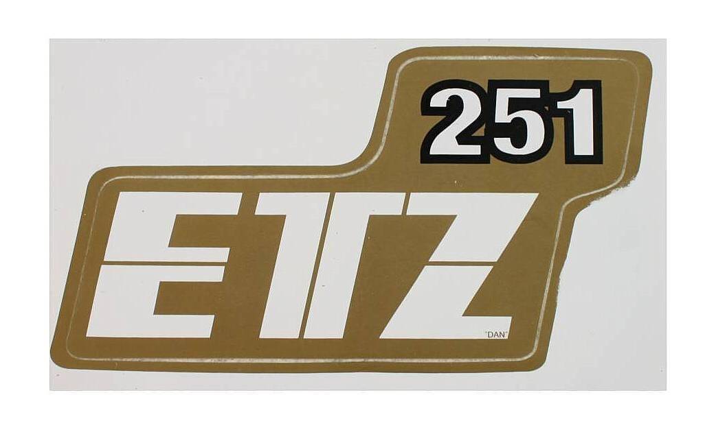 Naklejka MZ ETZ 251- złoto- czarna (Zdjęcie 1)
