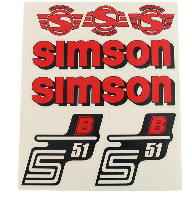 Naklejka Simson S 51 kpl. czerwona