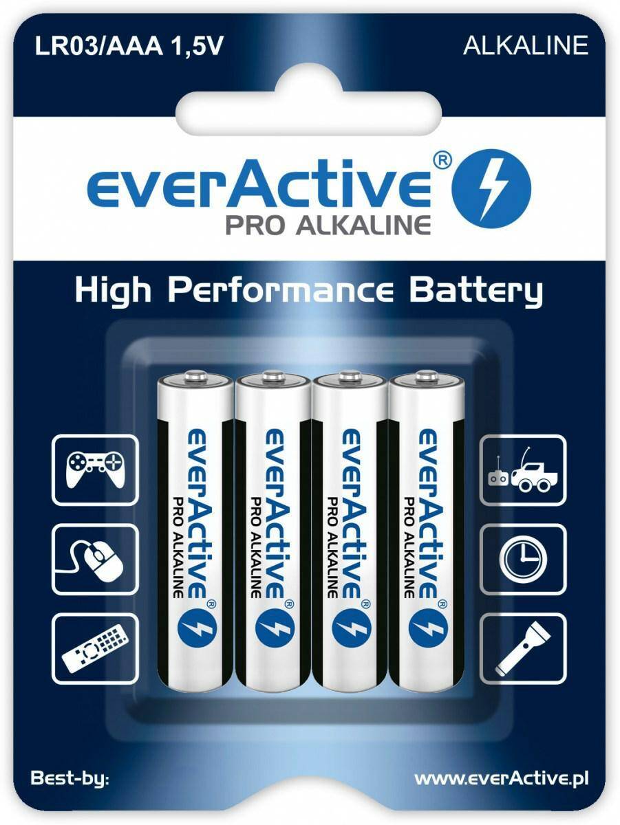 Bateria LR03/AAA 1,5V everActive  4szt.