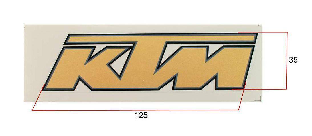 Naklejka KTM- złota (Zdjęcie 2)