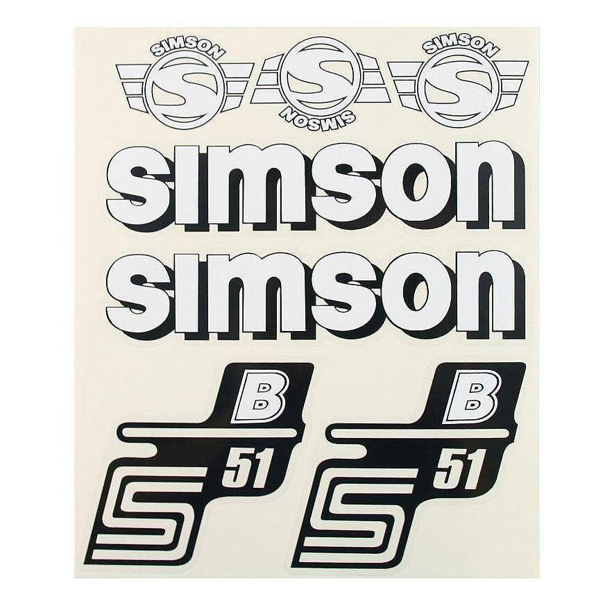Naklejka Simson S 51 kpl. biała