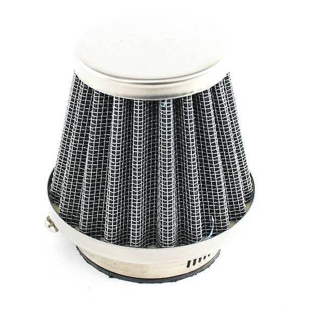 Filtr stożkowy duży chrom 44mm wys. 80mm