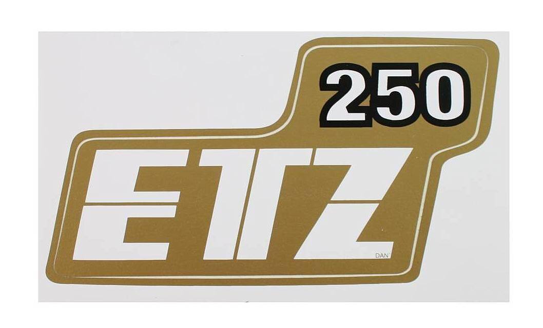 Naklejka MZ ETZ 250- złoto- czarna