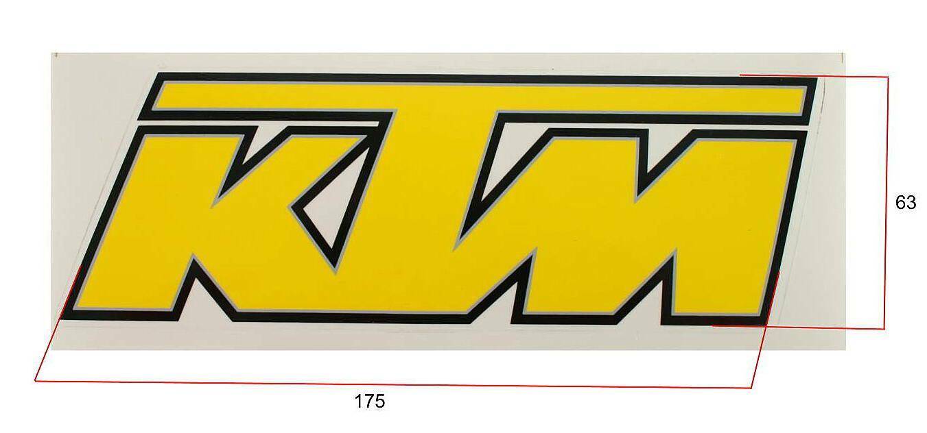 Naklejka KTM- żółta, duża (Zdjęcie 2)