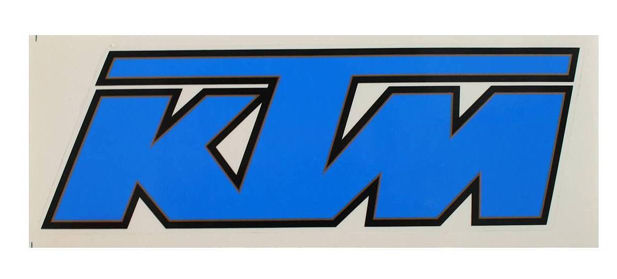 Naklejka KTM- niebieska, duża (Zdjęcie 1)