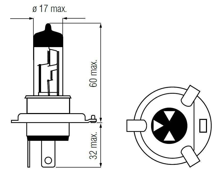 Żarówka 12V  35/35W H4 import