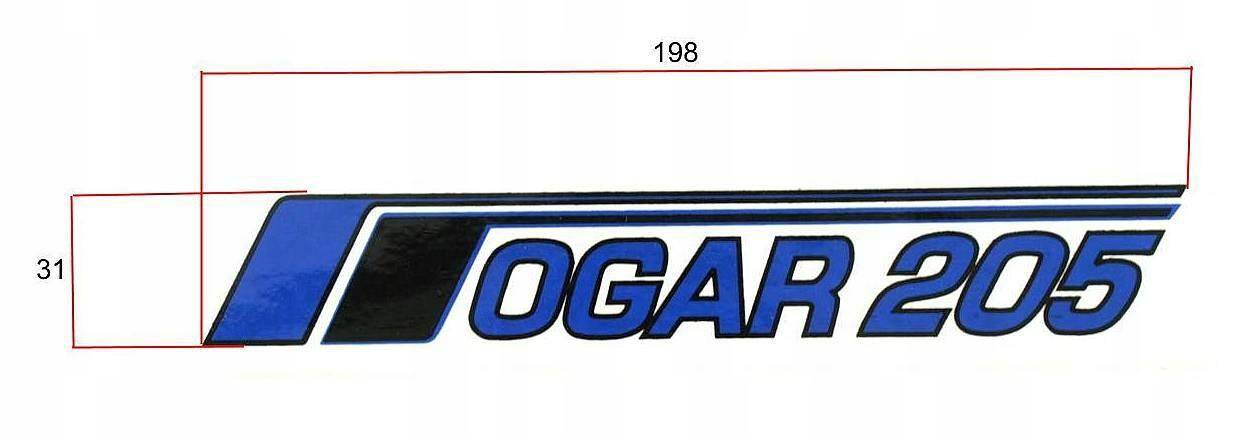 Naklejka OGAR 205- niebieska kpl. L+P (Zdjęcie 3)