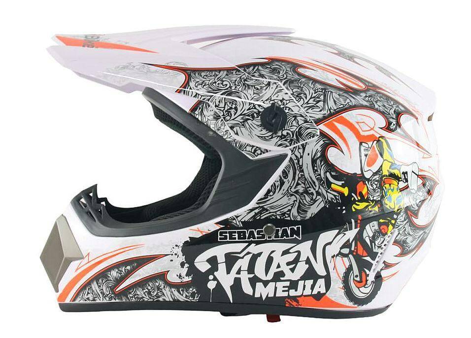 Kask MD-905 cross M- Tatan biały