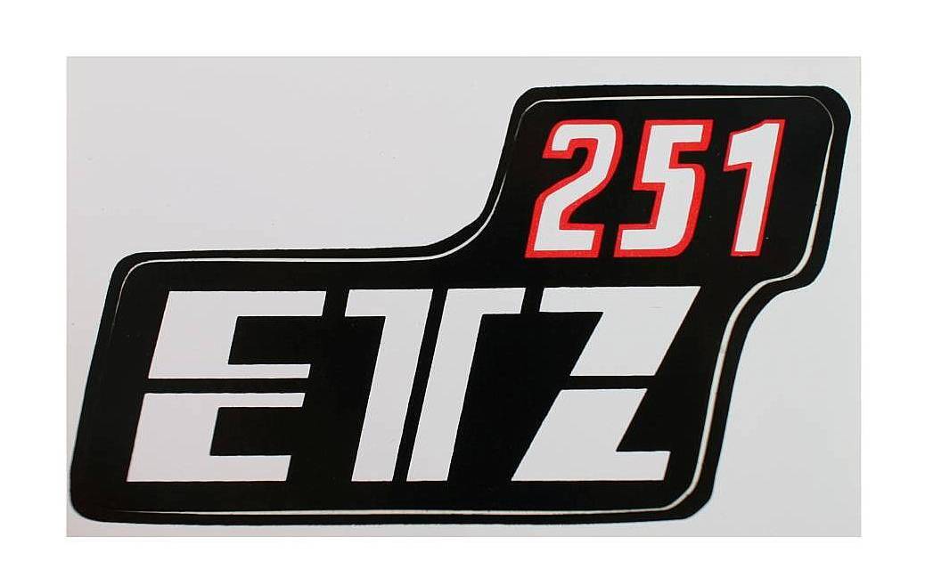 Naklejka MZ ETZ 251- czarno- czerwona