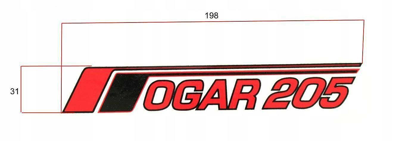 Naklejka OGAR 205- biała kpl. L+P (Zdjęcie 3)