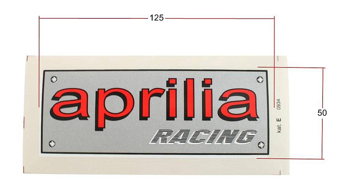 Naklejka APRILIA Racing- srebrna, czerw. (Zdjęcie 2)