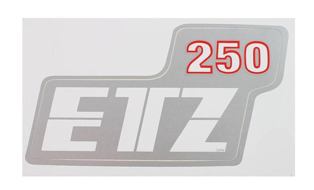 Naklejka MZ ETZ 250- srebrno- czerwona