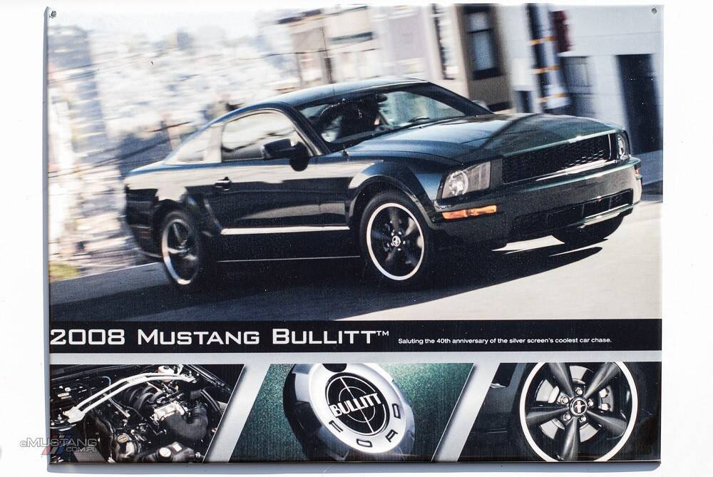 Blacha Ford Mustang Bullitt - 2008 rok