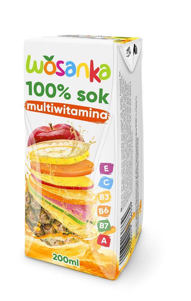 Wosanka 100% sok MULTIWITAMINA. 200 ml