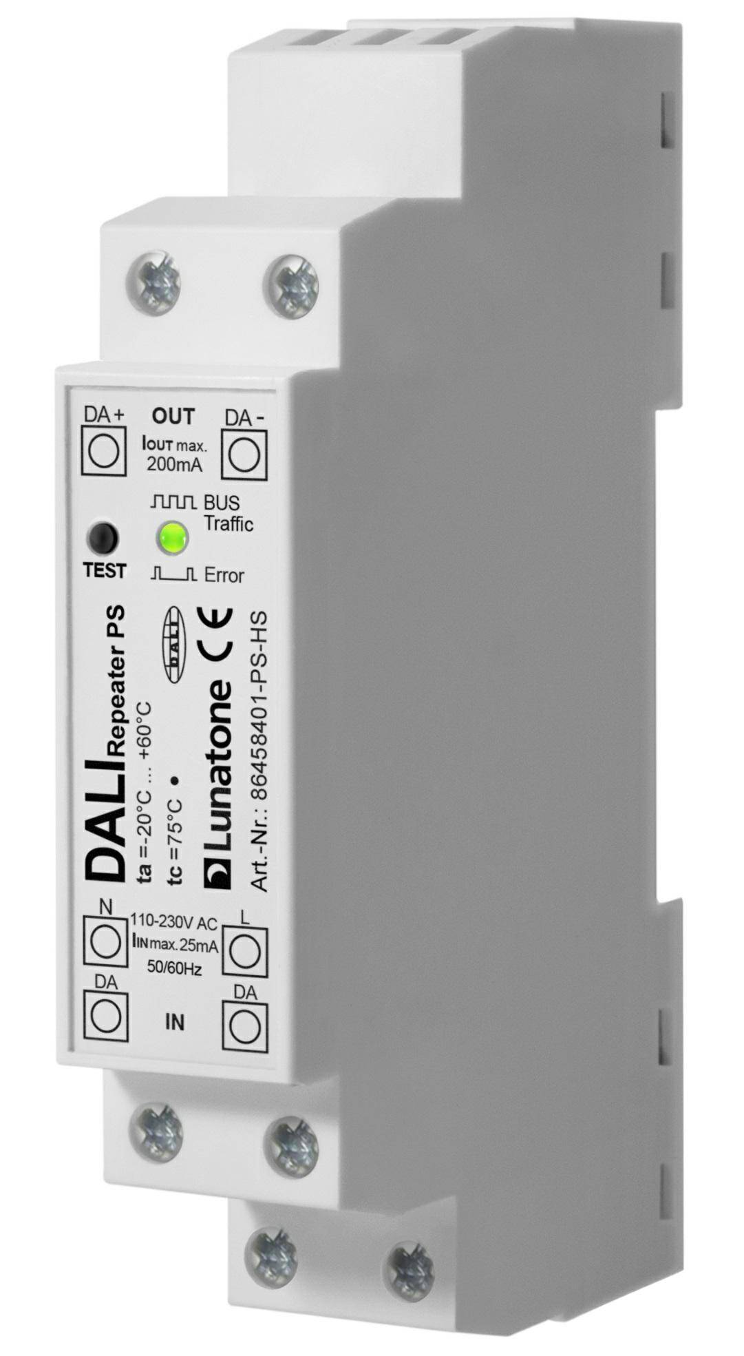 DALI Repeater mit PS 200mA DIN Rail