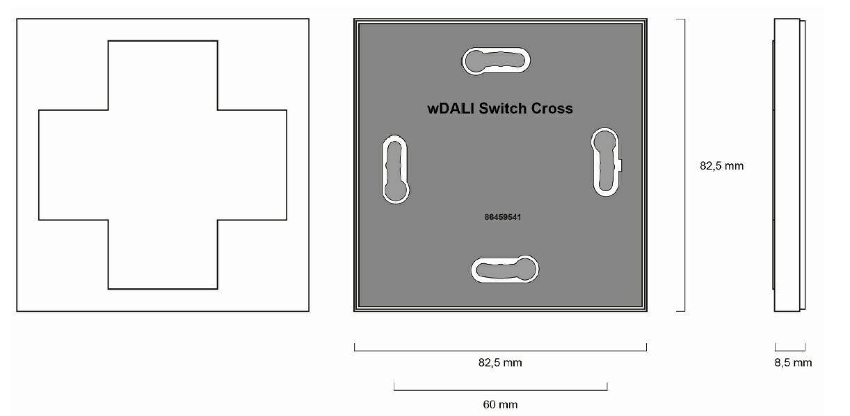 wDALI Switch Cross black +Transceiver