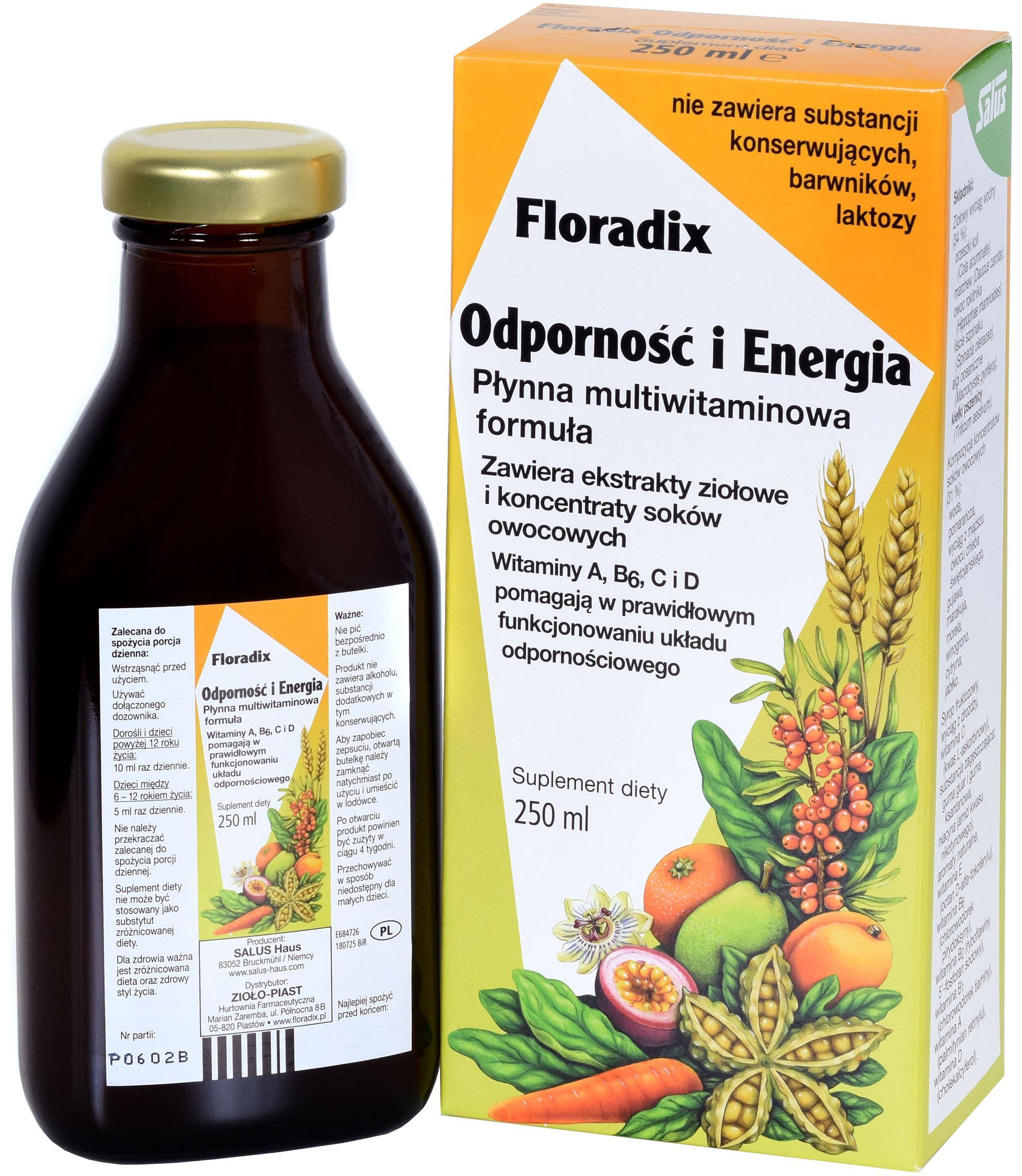 Floradix Odporność i Energia 250ml