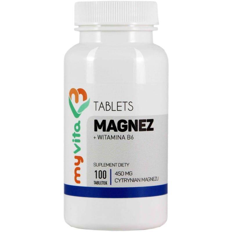 MYVITA Magnez B6 cytrynian 450mg 100tabl