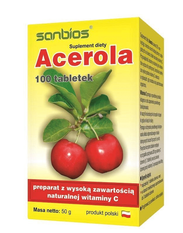 Acerola /SANBIOS/tabl.500mg.100 tabl.