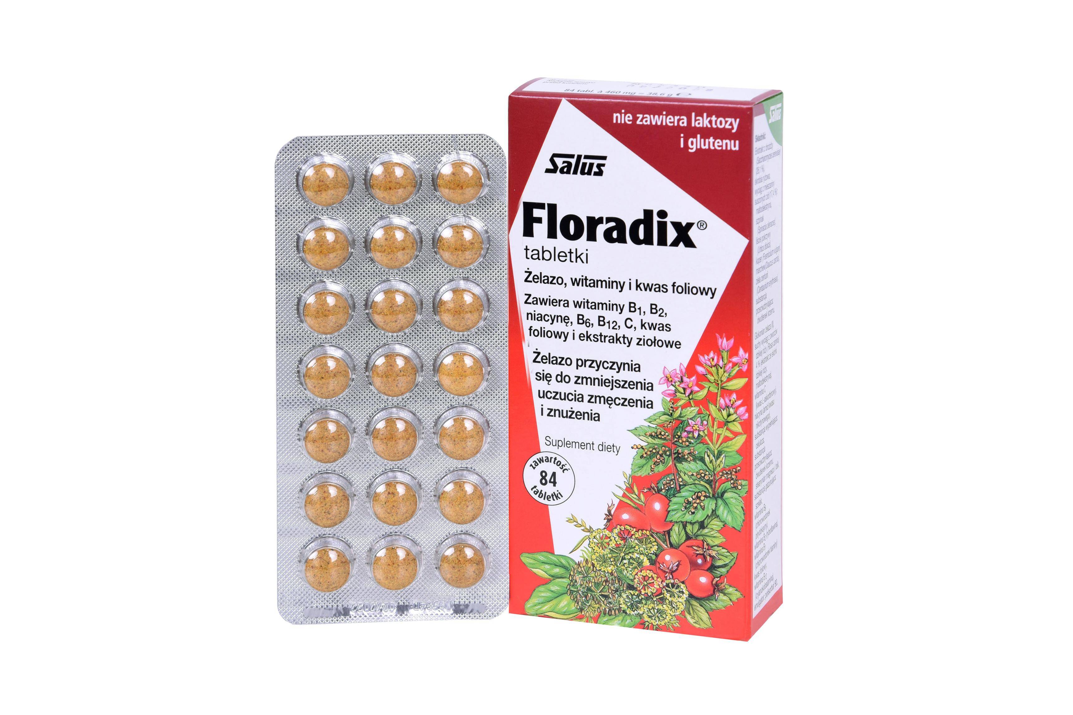 Floradix Tabletki z żelazem 84 szt. (Zdjęcie 1)