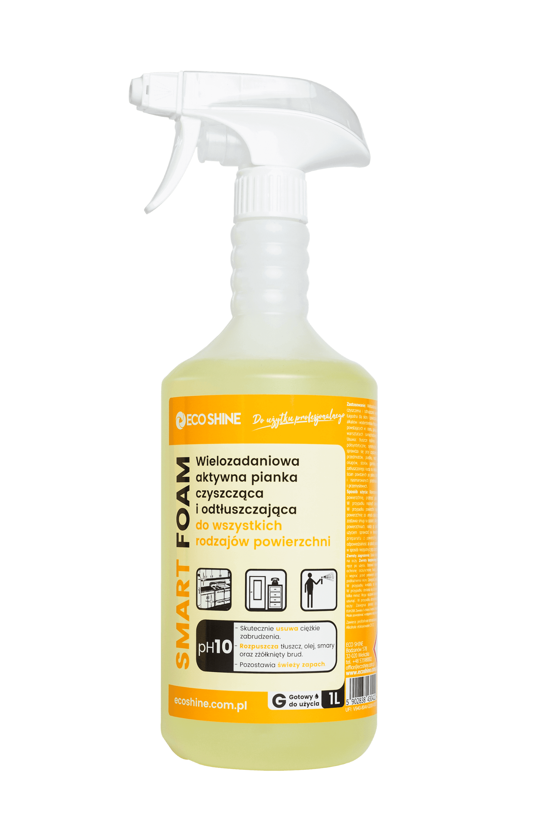 ECO SHINE SMART FOAM spray 1L /pH10/