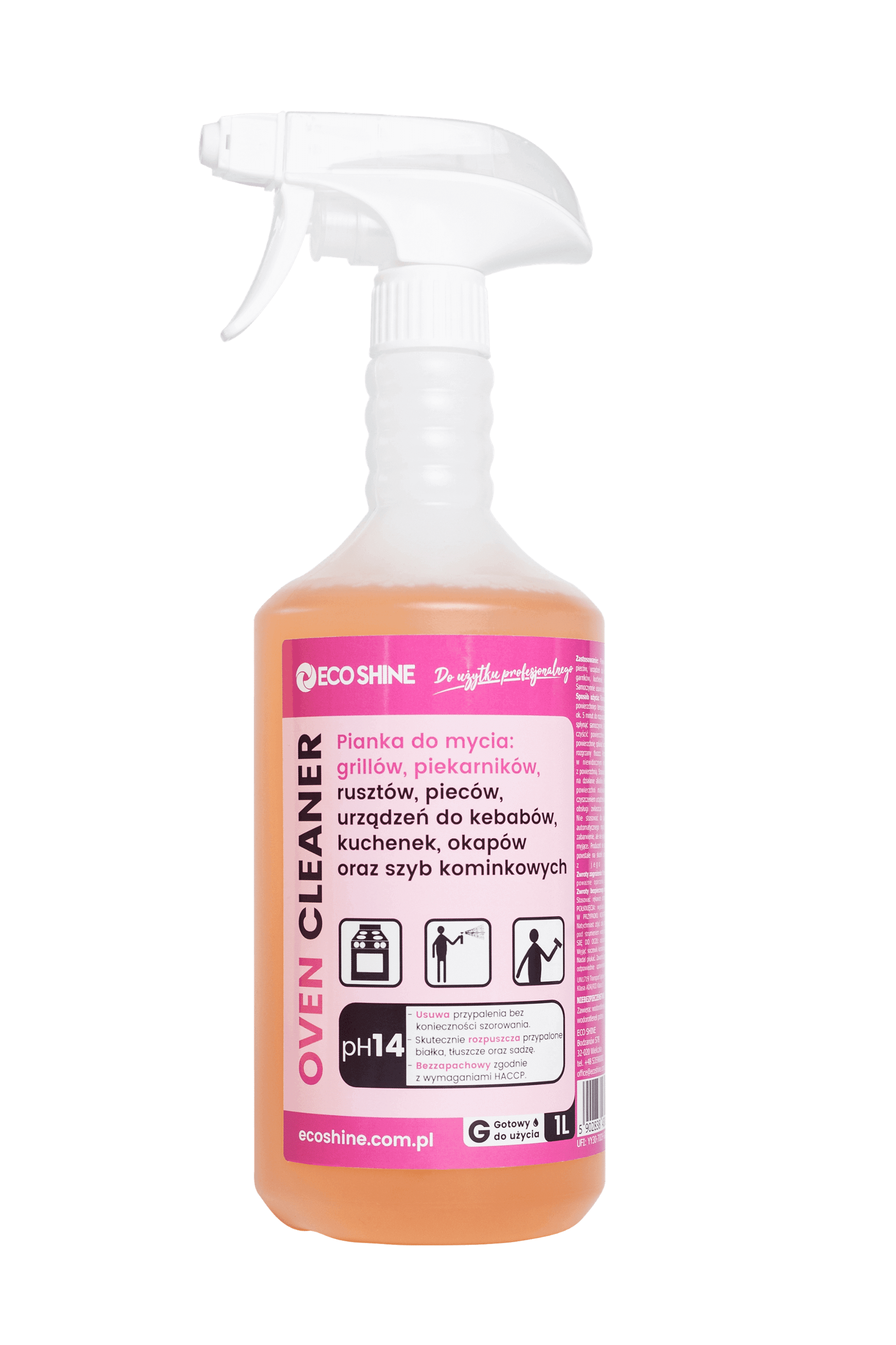 ECO SHINE OVEN CLEANER spray 1L /pH14/