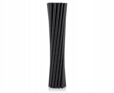 Słomki papierowe śr.8mm dł 19,5cm czarne