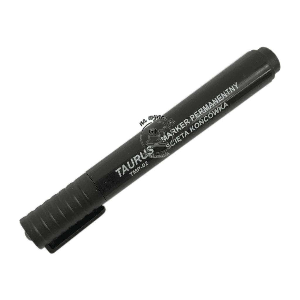 Marker permanentny czarny ścięty 1-5mm,