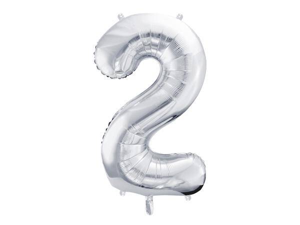 Balon foliowy Cyfra ``2`` 86cm srebrny