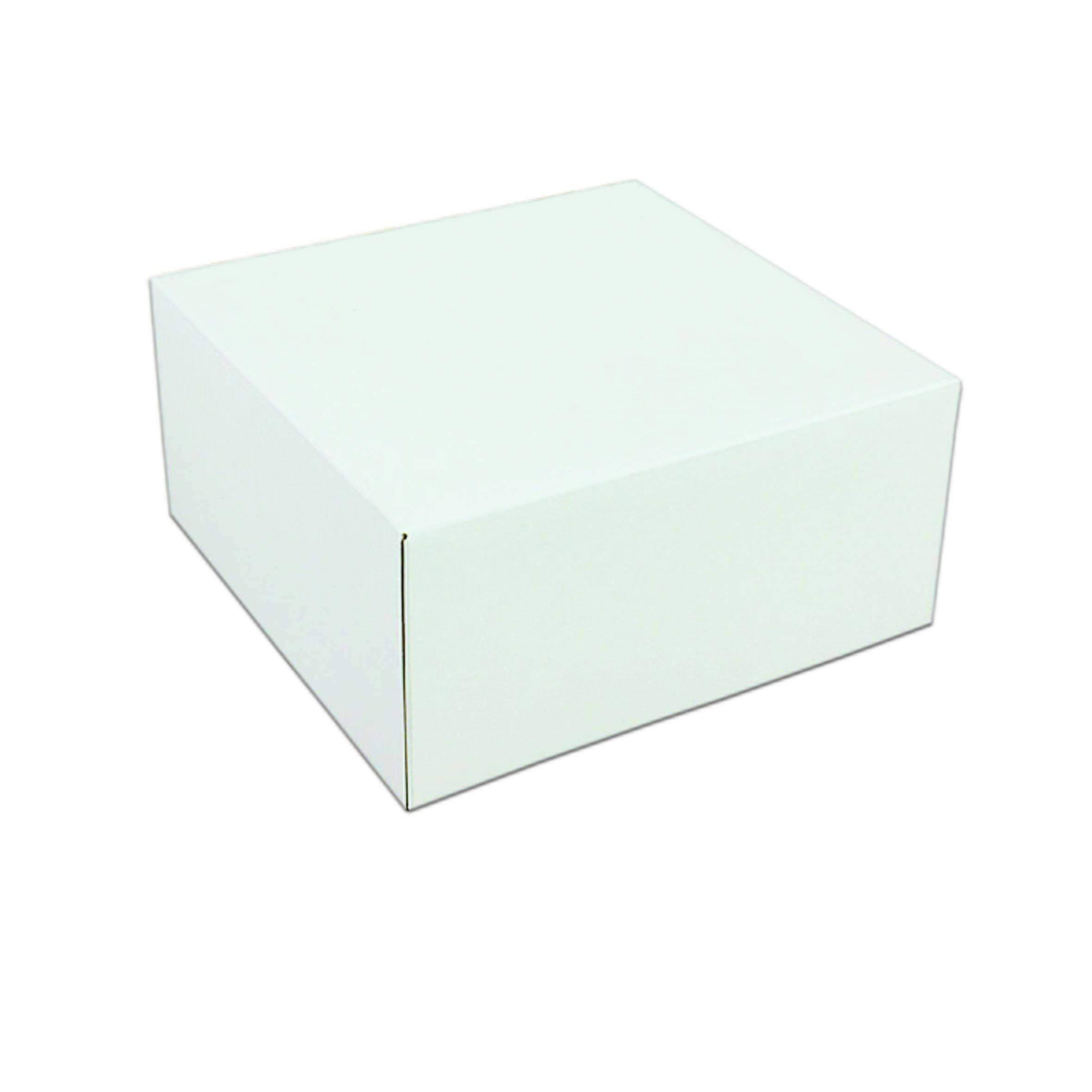 Pudełko 25x25x12 biało/brąz BEZ OKNA (Zdjęcie 1)