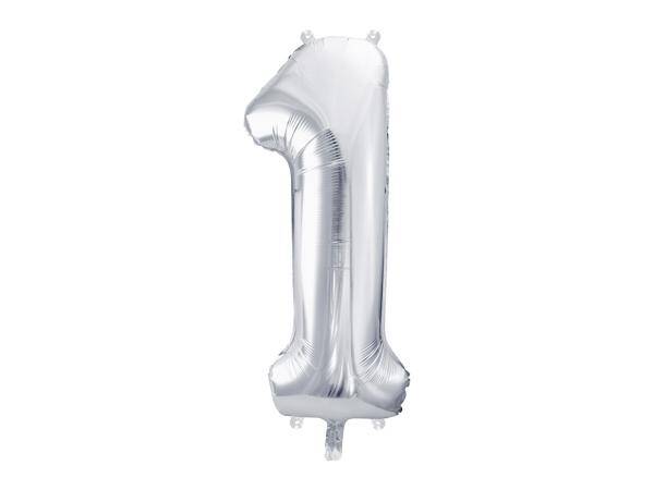 Balon foliowy Cyfra ``1`` 86cm srebrny