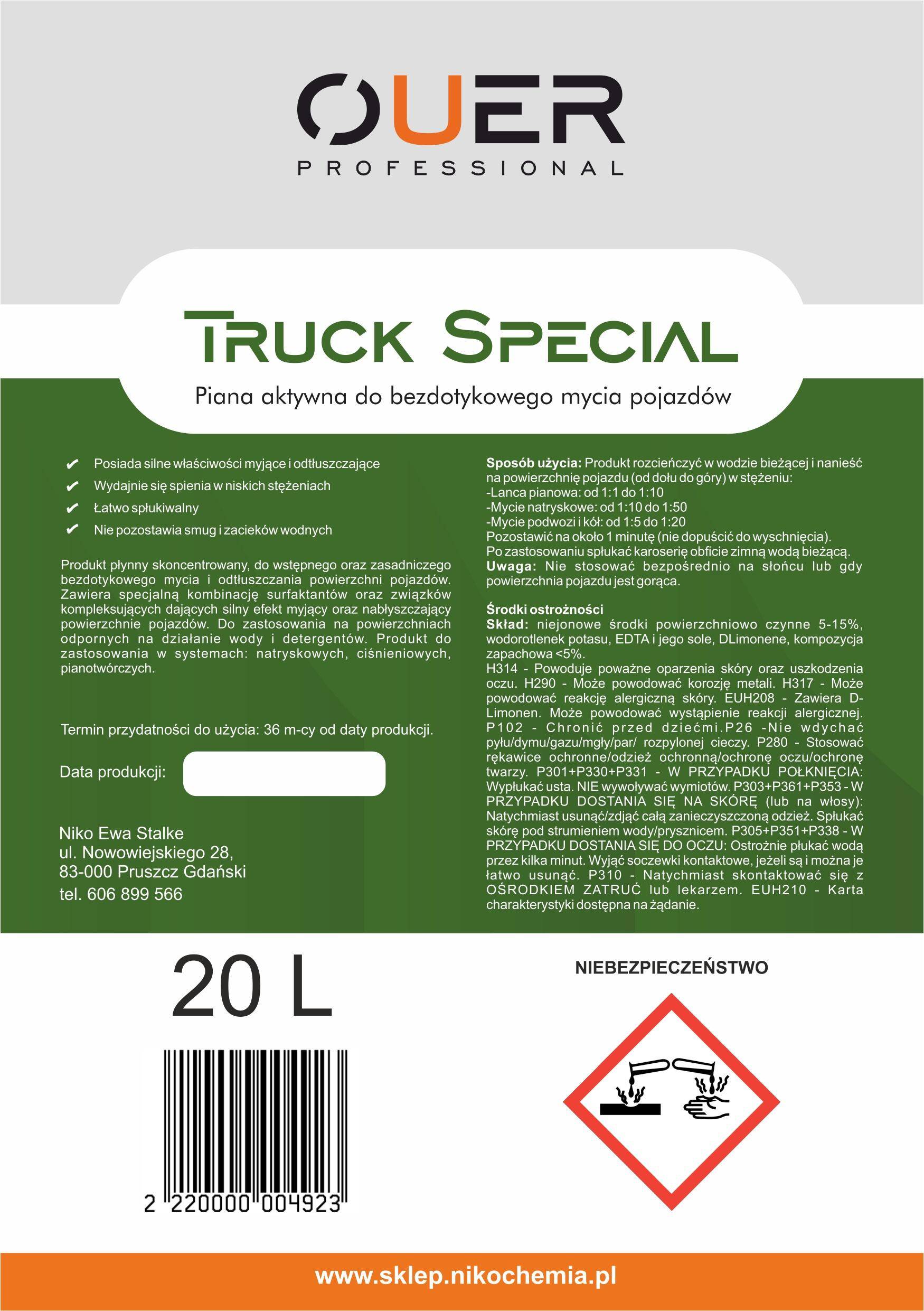 OUER - Truck Special 20l (Zdjęcie 2)
