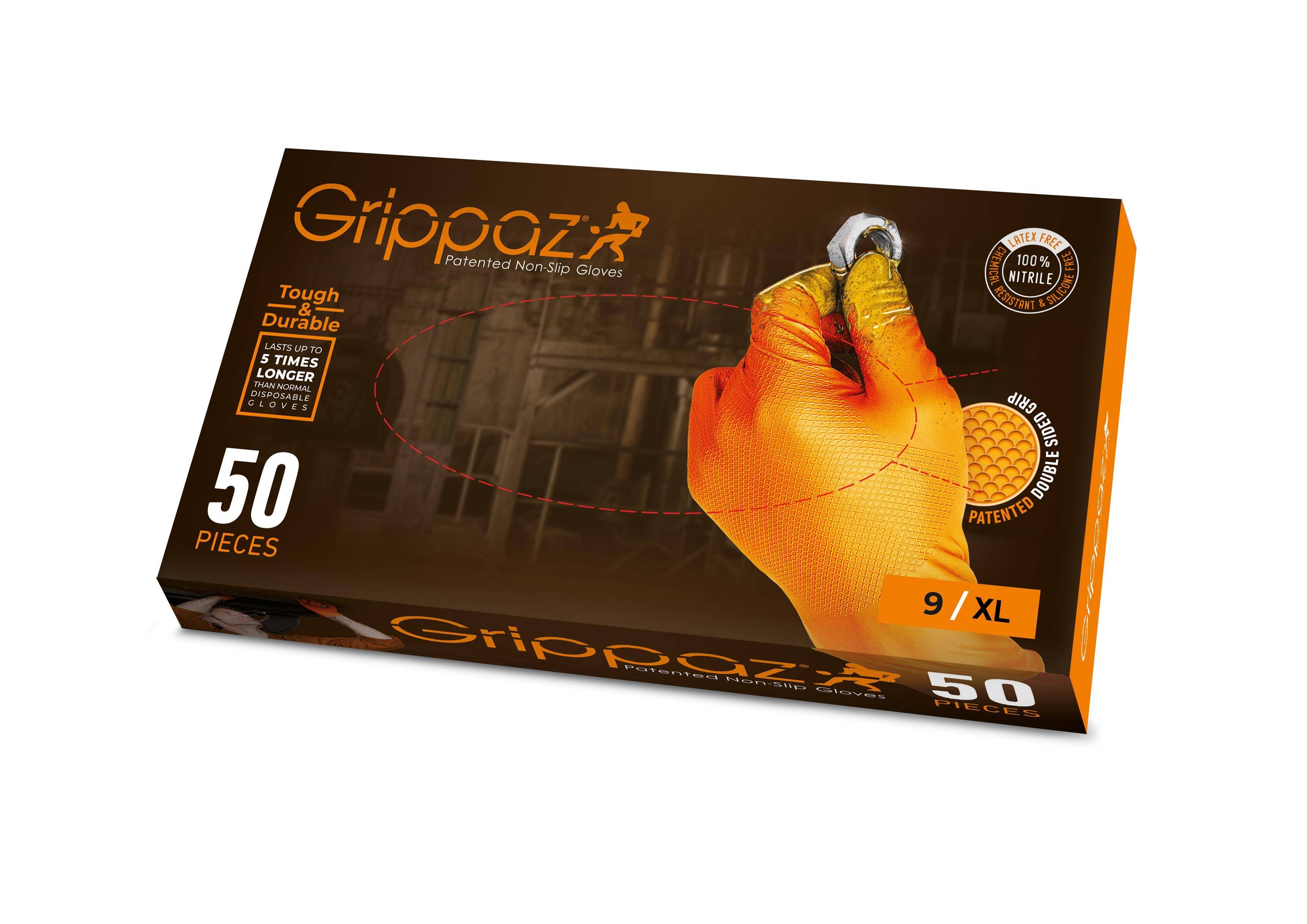 Rękawice Nitrylowe GRIPPAZ Orange a`50XL (Zdjęcie 1)