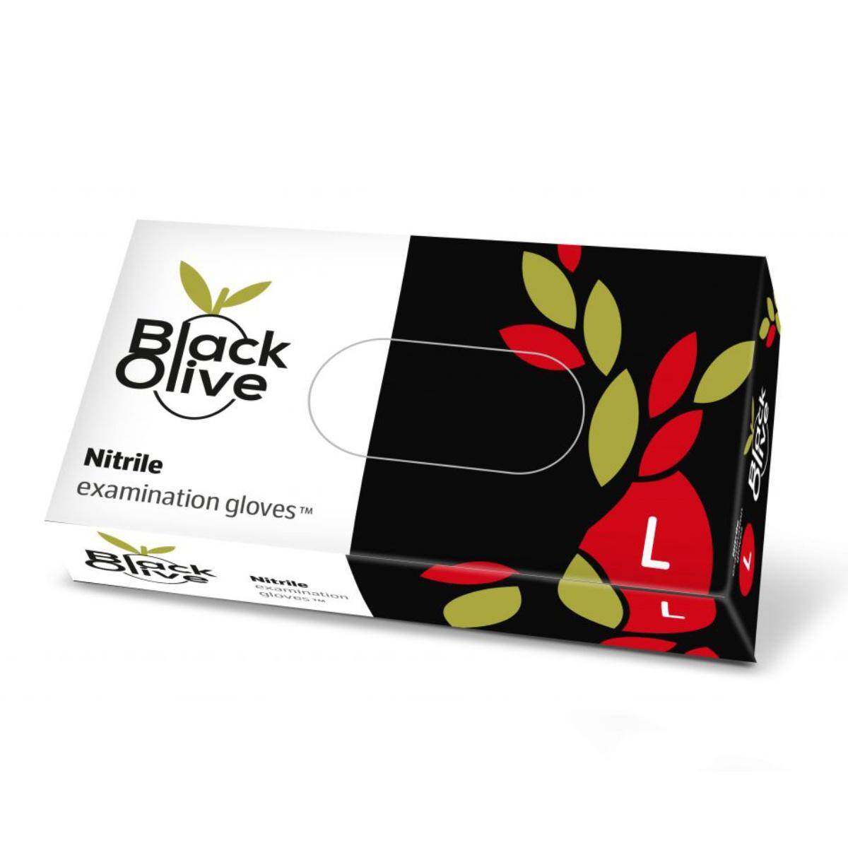 Rękwaice nitrylowe - BLACK OLIVE L